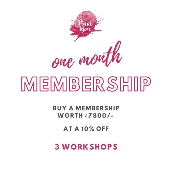 Paint Bar 1 month Membership - 3 workshops